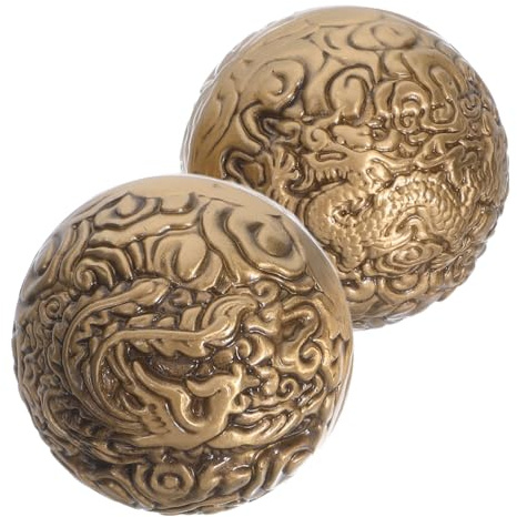 HONITANO Hand Exercise Balls 2pcs 500g Baoding Brass Hand Strengthening Devices for Muscle Massage and Finger Rehabilitation Fitness Therapy for Adults