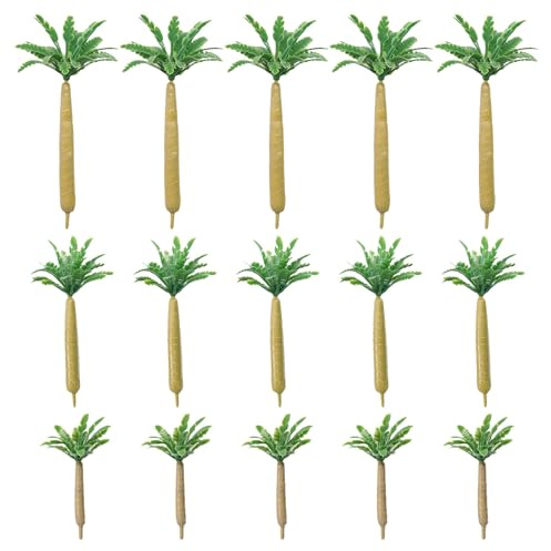 DOITOOL 15 Arbres Miniatures : bananiers Miniatures pour la création de décors, l'aménagement paysager, Le modélisme ferroviaire et Les Jardins d'extérieur.