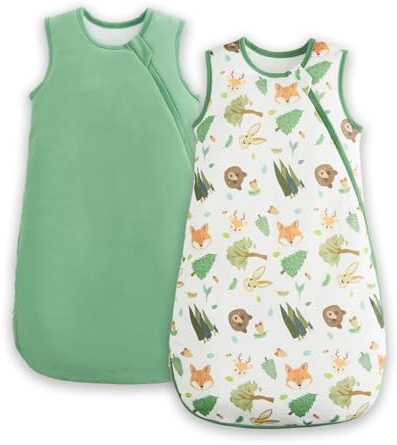 JiAmy Gigoteuse 1,5 TOG Coton 0-24 Mois | Fermeture en J sans Réveiller Bébé, Double Couche Chaude et Légère, Coton pour Peaux Délicates