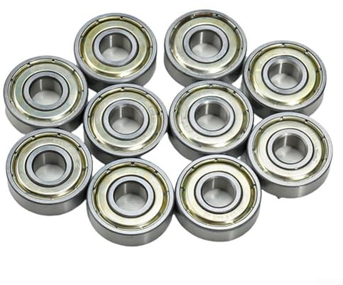 Skateboard-Kugellager, 10 Stück, 608ZZ ABEC-7 bewertet, doppelt geschirmt, Karbonstahl für Skateboards, Longboards, Roller, elektrisch