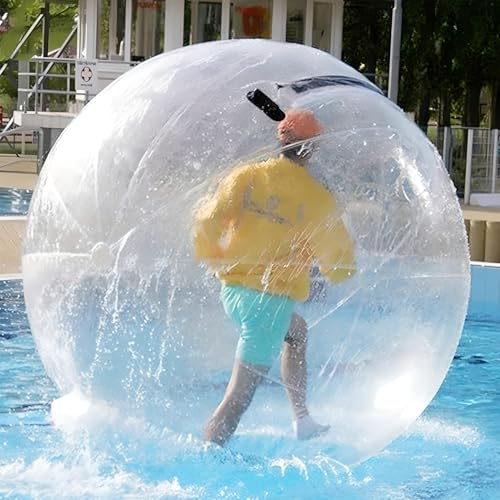 Casa Gonfiabile a Bolla da 1,3-2,5M di Diametro - Palla d'Acqua per Camminare, Palla d'Acqua in PVC da 0,8 mm con Pompa d'Aria Elettrica da 600/800W per Piscina e Lago Dia 2