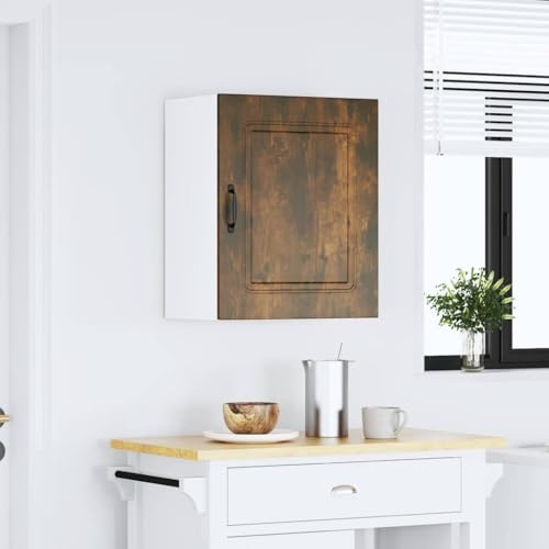 Tonture köksväggskåp Kalmar av trämaterial i rökt ek, 50 x 31 x 60 cm, med gott om förvaringsutrymme, dörrar för ordning, mångsidigt för kök, matsal, vardagsrum, praktiskt förvaringsskåp
