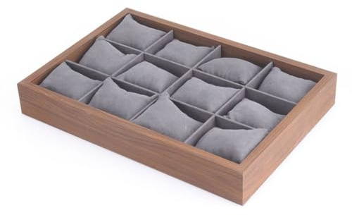 Plateau À Oreillers À 12 Compartiments, Boîte De Présentation De Montres