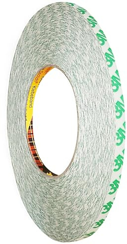 3M 9087 doppelseitiges PVC-Klebeband, weiß, 6 mm x 50 m | Breite & Länge wählbar