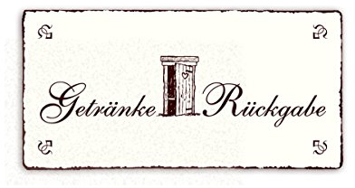 SCHILD Dekoschild « TOILETTE - Getränkerückgabe » Shabby Vintage Holzschild Türschild