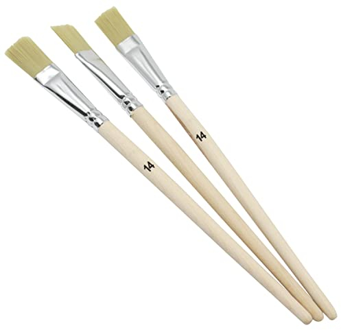 BIG-SAM Borstenpinsel | in verschiedenen Größen: 2, 4, 6, 8, 10, 12, 14, 16, 18 oder 20 | Einzeln oder in Sets: 1, 3 oder 12 Pinsel | für Wassr-, Acryl- oder Ölfarben geeignet (3,14)