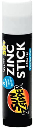 Sun Zapper Zinc Oxide Sunscreen Stick SPF 50+ White – Mineral Sunscreen Stick for Face, Water Resistant Zinc Sunblock for Nose and Cheeks, Broad Spectrum, Travel Size 12g (0.42 oz), Australian Made
