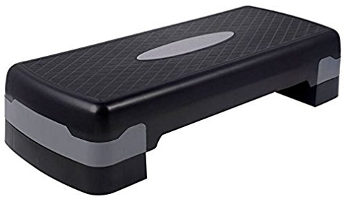 KLB Sport 27 Adjustable Exercise Equipment Step Platform For Sports & Fitness (black & grey)