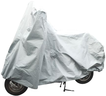 Dunlop Bâche Moto et Scooter Universelle - Housse Étanche Avec Protection Pour Pare-Brise - Extérieur - 246 x 104 x 127 cm - Plastique - Gris