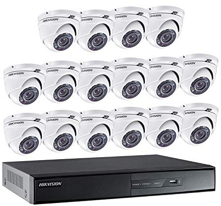 Hikvision - Kit vidéo Surveillance Turbo HD 16 caméras dôme