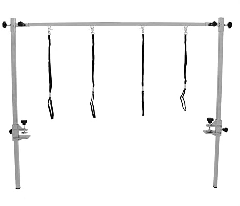 Acier inoxydable pliable table de toilettage pour animaux de compagnie beauté bureau réglable hauteur pince titulaire fournitures de toilettage pour animaux de compagnie pour chien chat(1.1M)