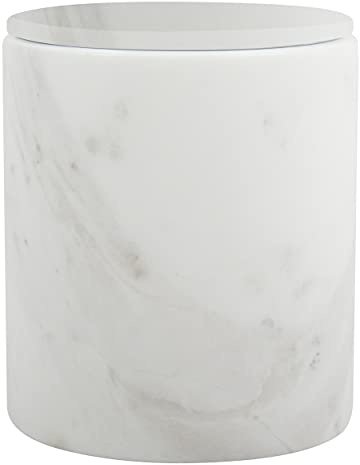 Spirella Universaldose Sana Kosmetikdose, Wattedose, Aufbewahrung Bad, 10,2 x 12 cm, Marmor