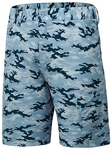 Bassdash FP01M 10.5 ”Pantalones Cortos de Carga de Pesca para Hombre de Secado rápido UPF 50+ Resistente al Agua