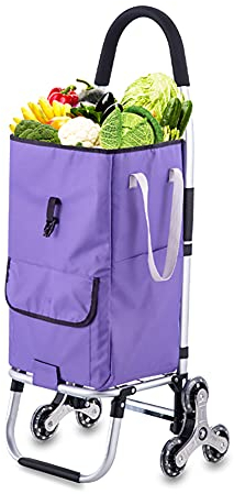 Carrello della spesa Staccabile Robusto 80 kg pieghevole borsa del carrello con 6 ruote grande 45L Impermeabile Trolley 2 in 1 con base per anziani Supermercato Viaggio Picnic campeggio