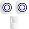 Timbre Alarma Entrada Timbre de la Puerta Alarma Sensor Infrarrojo Inalámbrico Detector de Movimiento con Transmisor Y Receptor(Uno por Dos reglamentos Europeos)