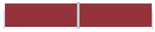 vidaXL Tenda da Sole Laterale Retrattile Rossa 180x1000 cm