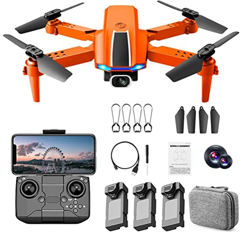 Drone con Doppia Fotocamera 4K HD, quadricottero RC S65 Pieghevole per Principianti, Adulti, Ritorno Intelligente GPS, 2,4 GHz FPV Live, Tempo di Volo Lungo