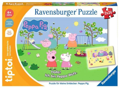 Ravensburger tiptoi Puzzle 00163 Puzzle für kleine Entdecker: Peppa Pig, Kinderpuzzle für Kinder ab 4 Jahren, für 1 Spieler