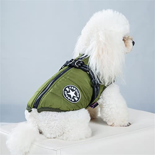 Hunde-Wintermantel, wasserdicht, Hundekleidung, Mantel, warme Winterjacke mit Geschirr für kleine, mittelgroße und große Kleidung, kleine Hundemantel, wasserdichte Winterjacke, warme Weste, S