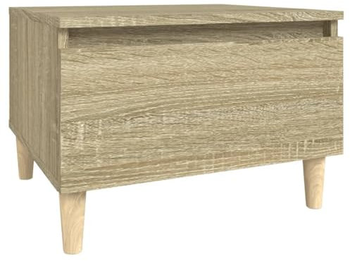 vidaXL Beistelltisch, Couchtisch mit viel Stauraum, Wohnzimmertisch mit Holzbeinen, Sofatisch Telefontisch Tisch Wohnzimmer, Sonoma-Eiche Holzwerkstoff