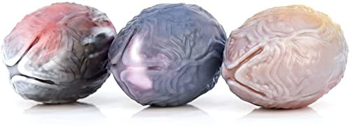 3er-Set Durchmesser 4.5 cm Nothosaurier OGG Ben Wa Bälle Zufällige Farben, Platin-Silikon-Kegelbälle, Vaginal-Anal-Stimulator-Perlen, Alien-Spore-Eier für Ovipositoren-Dildo, 3er-Set