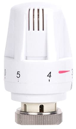 White Thermostatic Radiator Valve Heating System Temperature Control Heads Valve Head Replacement for Home, Office(Warm Pack Only)