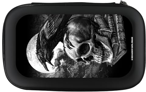 Offiziell lizenziertes Alchemy Dart-Etui, Gothic-Horror-Design, Aufbewahrungsbeutel, Schwarz , Handgepäck