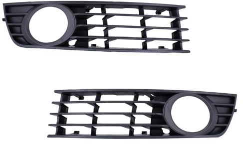 Nebelscheinwerfer Gitter Stoßstange Grill Stoßfänger Kühlergrill Frontstoßstange Lüftungsgitter Blende Rahmen Lampen Abdeckung Grillgitter vorne links und rechts für A4 B6 8E 2000 2001 2002 2003 2004
