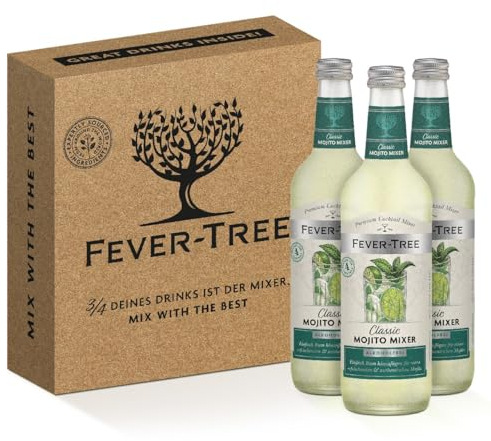 FEVER-TREE | Classic Mojito Mixer | Zitrusfrisch und spritzig | Für einen erfrischenden und authentischen Mojito | 3 x 500 ml