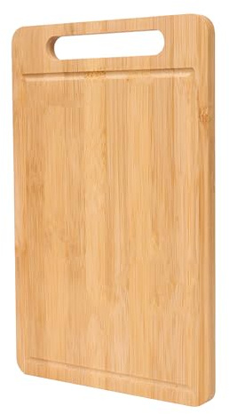 Axury Quality Double Sided Nanzhu Cutting Board, 30.5 x 20 x 1.2 cm, Ideal for Cutting Meat, Chopping Vegetables - Kitchen Cutting Board, Attractive Nanzhu, Bamboo, Layered Bamboo, Large, Light Brown