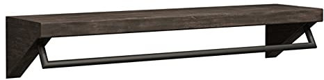 Kleiderständer, Kleiderständer, an der Wand montierter Kleiderständer, industrieller Rohr-Trockenständer, Retro-Wandständer, mit Holzbrettern, große Tragfähigkeit, geeignet für Einkaufszentr