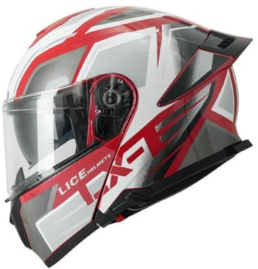 Motorrad-Vollvisierhelm Ganzjahres-Modularhelme Anti-Beschlag-Brille Ganzjahres-Klapphelme für Motorradhelm Classic Touring Scooter Motorradtouring Jugend ABS Abnehmbares Innenfutter Classic