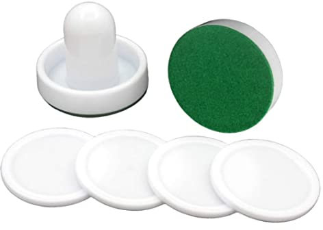 BEAHING Air Hockey Pucks Air Hockey Replacement Set Ice Hockey Pushers Pucks Paddles Table Family Game White, Air Hockey Pucks