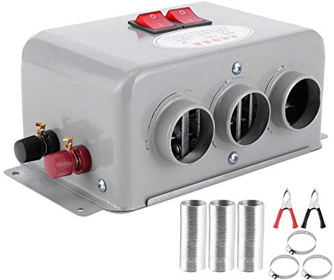 Cocoarm 12V Car Heater Portable Heater for Van Campervan | 600W 800W, Fast Heating, 3 Hole, Frost Removal Defrosting, Winter Heating