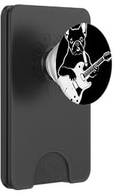 Bulldog francese con chitarra elettrica musicista chitarrista PopSockets PopWallet per MagSafe