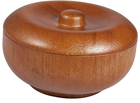 TOVINANNA 1stück Holz Rasierschale Mit Deckel Rasierseifenschale Für Männer Praktische Und Platzsparende Lösung Für Zuhause Und Friseursalons Für Rasur Und Geschenkideen