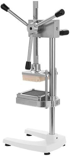 Genérico Picadora de Frutas y Verduras Comercial, máquina cortadora Vertical de Papas Fritas, máquina cortadora Manual de Papas Fritas, Mango humanizado, Base en Forma de U, para Batatas, Zanahorias,