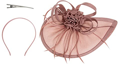 BESTYASH 2stücke Multi-funktionales Haarschmuck Netzstoff Hochwertiger Tragbarer Haarreif Für Hochzeiten Partys Und Besondere Anlässe Und Dekoratives Party-accessoire Nude-rosa