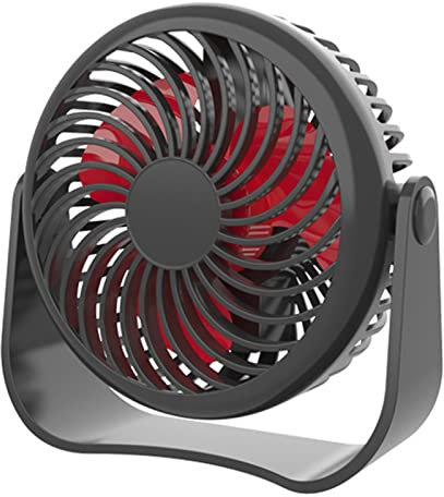 HUAANYA Ventilatore da tavolo da campeggio piccolo ventilatore da tavolo 3Gear silenzioso con batteria da 2000 mAh rotazione a 360 °