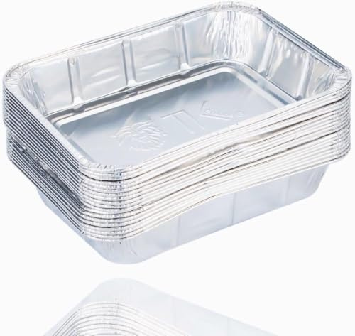 TK Gruppe Timo Klingler 100 droppskål – engångsskål av aluminium för grillning – aluminiumskål ca 14 x 19 cm grillskål – fettuppsamlingsskål gasgrill (5 x 20)