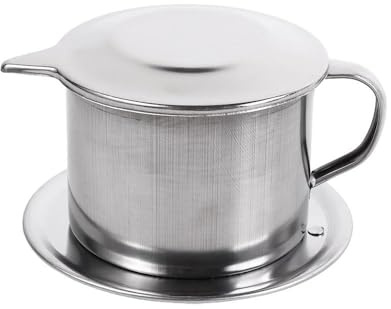 Filtro de goteo de café, taza infusora de acero inoxidable de viaje, cafetera vietnamita portátil para casa, oficina, campamento (150 ml)