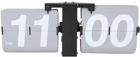 XZXCVN Flip Clock Orologio Scrivania, Acciaio Inox E PVC, Digitale Meccanico Automatico, Nero - Design Retrò Minimalista, Numeri Grandi Facili Da Leggere, Ideale Per Ufficio E Casa (Tipo 4)