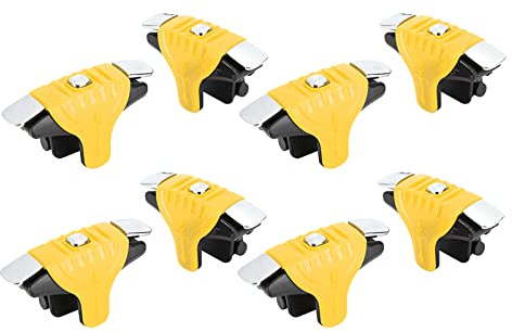 KIMISS Boutons de Jeu en Métal pour Jeux Mobiles, 8 Pièces, Déclencheur de Contrôleur de Tir F1 pour PUBG, Compatible avec Les Téléphones, Manette de Jeu Sensible et Portable (Yellow)