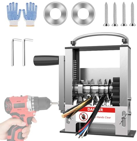 Cable Stripper Machine, 6-Way, 5-Blade Wire Stripper Machine for 3-17mm | Electric Wire Stripping Tool , Manual Copper Wire Stripper for Scrap Copper Cables Recycling