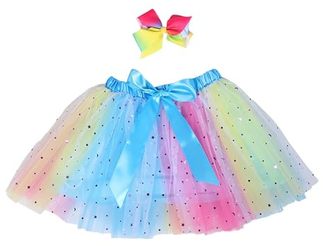 LIFKOME Robe Tutu Princesse pour Fille avec Nœud et Jupe Tulle Costume Danse Ballet pour Anniversaire et Fête Ensemble Confortable et Flexible pour Garçon