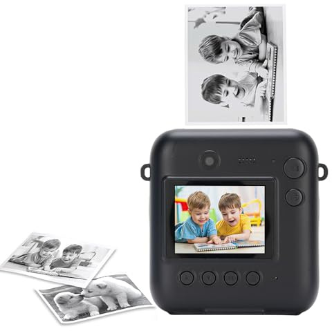 ERYUE Appareil Photo à Instantanée sans Encre 48MP Appareil Photo Numérique Selfie à Double Objectif pour Enfants et Adultes pour Le Divertissement en Famille