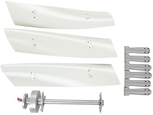 Jeffergarden Generador Eólico DE 500 W, HOJA CURVA, BAJA VELOCIDAD DE ARRANQUE, USO AMPLIO, Viento Eficiente con Controlador MPPT, Generador Eólico Levitación Magnética Híbrido Solar Maglev (24V)