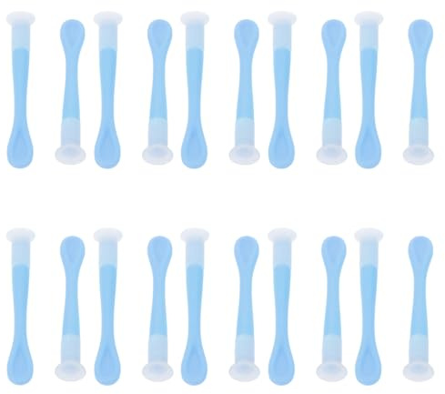 HAMPPLIES Lot de 20 Applicateurs pour Lentilles de Contact Bleu Ciel Ventouse Souple, Bâtonnet Compact et Pratique pour Insertion et Retrait Hygiénique, Accessoire Portable pour