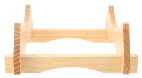 Toyvian Support Distributeur de Boissons en Chêne Naturel 5l, Porte-seau à Bière en Bois Massif, Socle Décoratif pour Fût de Vin, Carafe à Eau et Bonbonne – Meuble de Salle à Manger