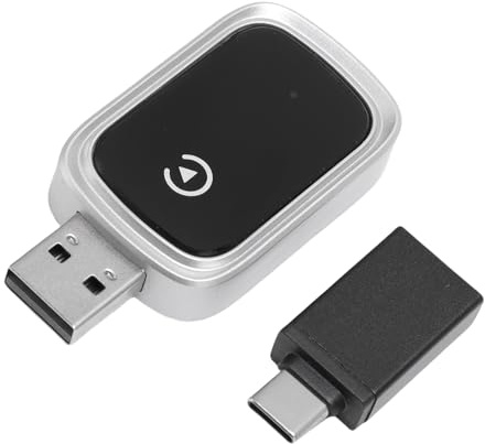 Naroote Adattatore per Auto Wireless Connettività Senza Interruzioni per 5,8 GHz Bluetooth USB Tipo C per Telefono IOS